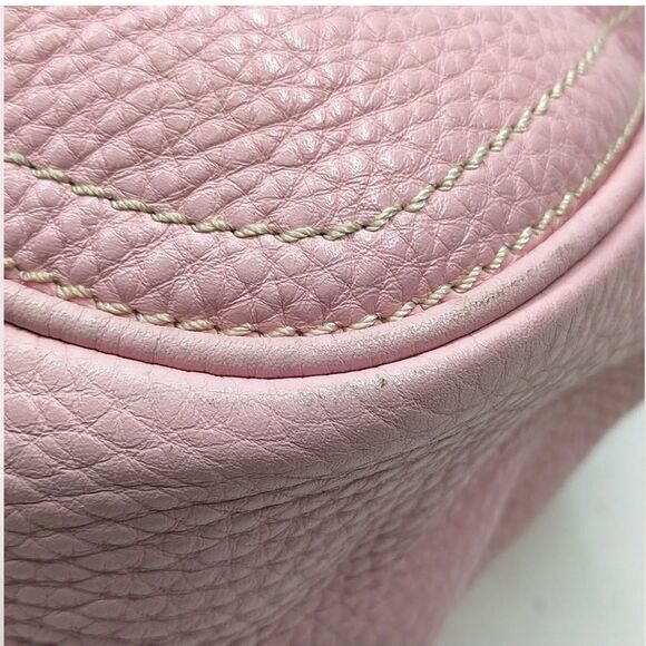 AUTHENTIC CELINE SHOULDER HAND BAG SATCHEL PINK LEATHER - Picture 11 of 12